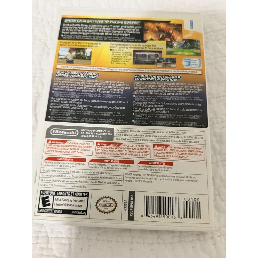 Pokemon Battle Revolution (Nintendo Wii, 2007) Game Used